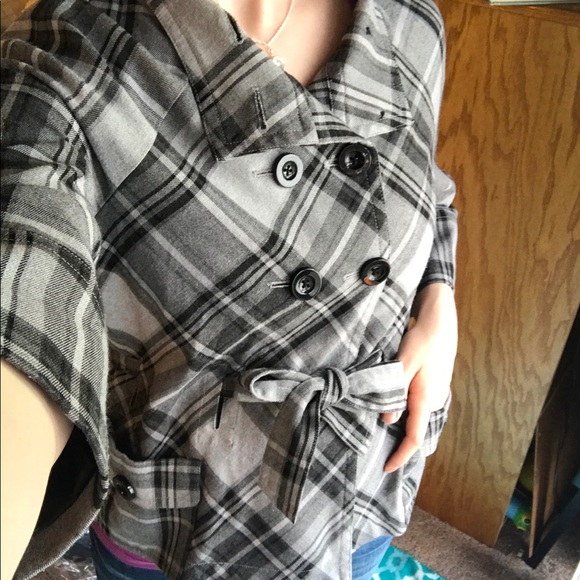 Apt. 9 Small Gray Plaid Jacket Blazer - Picture 8 of 8